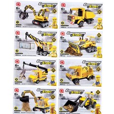 8종/합체변신조립/8in1 레미콘 중장비블럭, 본상품