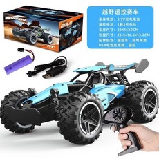 POWER GALE PRO 越野遙控賽車，3.7V充電電池，耐用材質，操作簡單，兒童成人皆宜, RC-合金越野車-藍色-彩盒, 1個