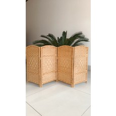 대나무 짚 원목 접이식 파티션 이동식 칸막이 공간분리 실내 인테리어 가림막, 1개, 50x30cm 상하 밀폐형