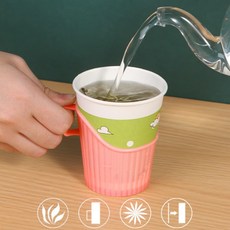 카페 손님접대용 고급스러운 종이컵 홀더 4개, 핑크 4개