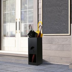 국산 모던 철제 카페 업소용 우산꽂이, 우산꽂이 사각타입/블랙, 1개, 화이트