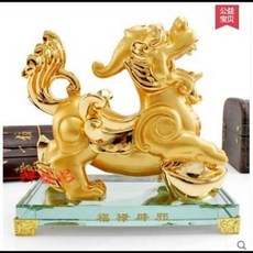 如意辟邪貔貅擺件, 金貔貅客廳辦公室風水裝飾收銀臺招財擺設開業禮品