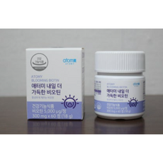 애터미 내일 더 가득한 비오틴 300mg x 60정, 18g, 1개