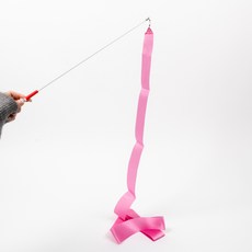 리듬체조리본 리듬체조 리본 4m 핑크 리본막대, 단품, 단품