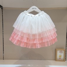 [아가방}강남점*핑크 그라데이션으로 화사하고 풍성한 캉캉 샤스커트