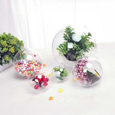원형 캡슐 9cm 생일 볼 크리스마스 모빌 학교 인테리어, 투명공원-9cm