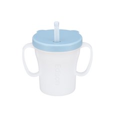 에디슨 베이비 흘림방지 빨대컵, 블루, 1개