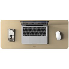 파우트 가죽 데스크 매트 논슬립 키보드 마우스 장패드, 1개, 텍사스 샌드