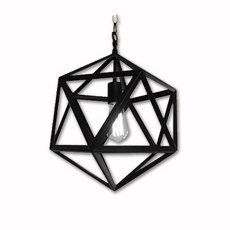 歐式古典工業風鐵藝六角吊燈 LC-012，簡約線條，營造溫馨浪漫氛圍