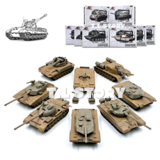 4D 탱크 프라모델 육군 탱크 8종 세트 (8개1세트) 밀리터리 탱크 조립 프라모델 조립키트 탱크장난감 피규어 만들기, 1세트