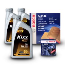 올 뉴 모닝 (TA) 1.0 가솔린 엔진오일세트 킥스 GX7 5W30 (구) G1, 킥스 GX7 5W30 엔진오일세트, 기본세트▶엔진오일세트만 구매하기