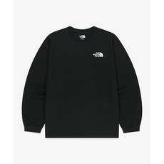 노스페이스 NORTHFACE THE NORTH FACE NT7TS02J 화이트라벨 에센셜 긴팔 티 BLACK 190174