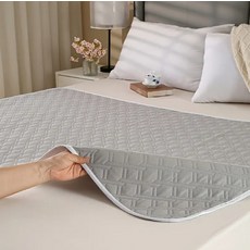 防水菱格紋寶寶遊戲墊/床墊保護墊 - 柔軟舒適、易清潔多功能墊, 米灰色, 1個