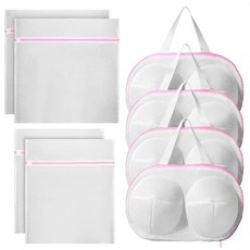 YBEATY 8피스 대형 브라 세탁 디자이너 백 강화 내구성 있는 벌집 모양의 파인 하이엔드 Wi‑Fi 시스템 브래지어 란제리 속옷 워시 튼튼한 지퍼 와셔 프로페셔널텍터 여성