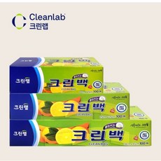 크린랲 크린랩 뽑아쓰는 크린백 100매 3SET(17cm x 25cm+25cm x 35cm+30cm x 45cm), 혼합, 1세트, 3개