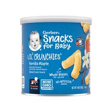 거버 Lil' Crunchies 8개월 이상 (1.48oz), 바닐라 메이플, 42g, 1개