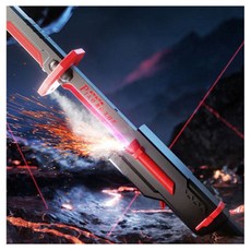프랜디 LED 불꽃 광선검 아카 장난감칼 닌자 레이저검 스파크 불꽃칼, 레드, 1개
