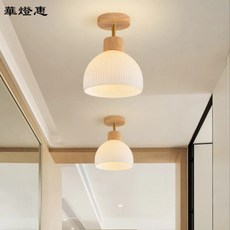 北歐日式吸頂燈 原木造型E27吸頂燈 客廳臥室簡約燈飾, 原木色,不含燈泡, 原木色