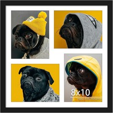 DUENPY 31.9x33.1cm12.2x13.1인치 폴라로이드 콜라주 프레임 폴라로이드 5.1x7.6cm2x3인치 미니 즉석 프린트 사진 12개의 구멍이 있는 미니 액자, 20인치 x 20인치, 2-블랙