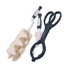 마더케이 젖병 브러시 + 젖꼭지 브러시 + 젖병 집게 세트, 1세트, 네이비