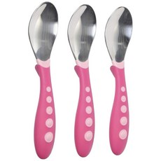 거버 그래듀에이트 키디 커틀러리 스푼 레스트 이지 아동숟가락, 3개입, Stainless Steel