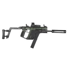 UB 수정탄 연사 듀얼 모드 전동건 5종 젤탄 자동 조준경 소음기 서바이벌, 그린, 1개, Vector