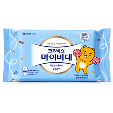 크리넥스 마이비데 클린케어 카카오 40매x16팩 화장실/물티슈/배변훈련/휴대용 +마이비데 30매 추가증정, 16개, 40매, 95g