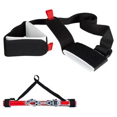 스키 스트랩 조절 손잡이 바인딩 썰매, 1개, 4. 검정색