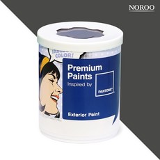 노루페인트 팬톤 외부용 실외 저광 페인트, 19-0506 Black Ink, 1L, 1개