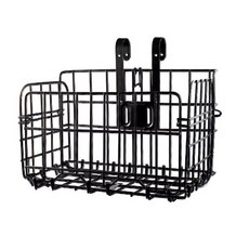 加粗耐重折疊款車籃 自行車折疊車籃 腳踏車登山車淑女車菜籃 摺疊鐵菜籃 後貨架車籃 折疊菜籃, 1個