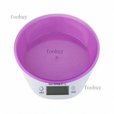 烘焙稱 廚房電子稱 高精度勺型多功能電子秤 台灣出貨 熱賣, 可分離圓形（紫碗）, 1個
