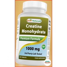 베스트 내추럴스 크레아틴 모노하이드레이트 1000 mg 2, 240정, 1개