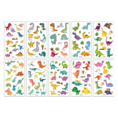 KC인증 공룡 어린이 타투스티커 야광 타투 문신 어린이집 판박이 행사 스티커, 뉴공룡 AA-10종, 1개