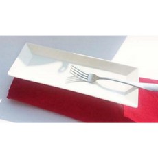 12인치 스위스풍 테두리 직각 사각 접시 꽁치 그릇 롱 플레이트 양식 호텔 주방, 1개, 1cm