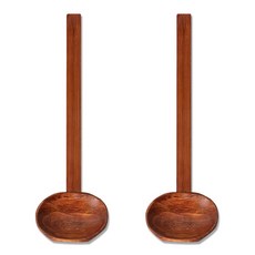 리숲 옻칠 나무 국자 일본 가정식 라멘 나베 우동 우드 미니국자, 2개, 천연옻칠