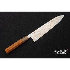 和欣行 現貨 新国作 有色銅彩 大馬士革紋 牛刀 270mm, 1個