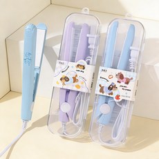 【無品牌】夾板卡通迷你小型功率劉海蓬鬆不傷發學生女直髮器燙髮捲髮棒神器, 無規格, 派對小狗CY-ED124