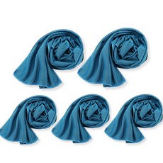 [런닝 필수품] 칠이오 시원한 러닝 스포츠 타올 헬스, 5개, 코발트블루