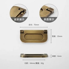 북유럽 빈티지 황동 가구는 캐비닛 손잡이와 주방 하드웨어 처리합니다. 홈 액세서리를 당깁니다, 01 1 piece, 31 Bronze-16