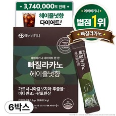 에버비키니 가르시니아 다이어트커피 빠질라카노 헤이즐넛향 28포, 92.4g, 6개