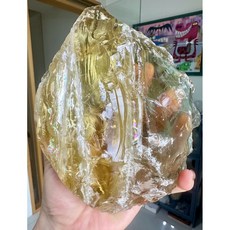 爆彩巴西黃水晶原礦石 - 兒童角色扮演購物遊戲，激發想像力與創造力, 1個