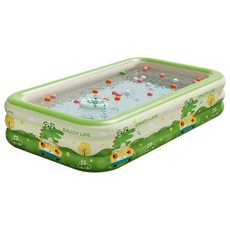 家用大型加厚充氣泳池 寶寶戲水池 恐龍造型, 層恐龍漫遊充氣泳池, 1個