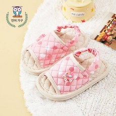 순면 밑창 신발 여아 실내용 조용한 미끄럼방지 슬리퍼