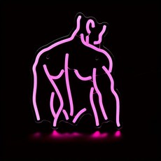 USB로 구동되는 LED 네온 라이트 바로 체구를 강화하는 등판 근육 피트니스 맨 웨딩 룸