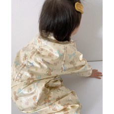 파스텔버블 TPU 방수코팅 놀이가운 미술가운, 푸드리(옐로우)S