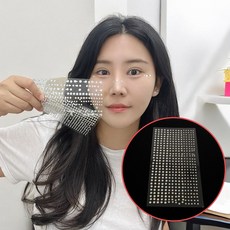 꿀이맘 페이스 큐빅 스티커 원형 큐빅스티커