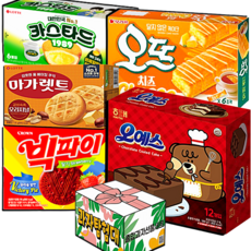 사무실 과자세트 간식 모음, 1세트, D세트 오예스 빅파이 오뜨 마가렛트 카스타드