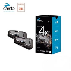 CARDO FREECOM 4X 機車安全帽藍牙耳機 JBL調音 IP67防水 4人1.2公里對講 FM收音, 一盒單入裝