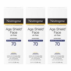 Neutrogena 에이지쉴드 항산화 선로션 SPF70 (88ml)x 3팩 Age Shield Anti-Oxidant, 88ml, 1개