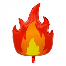 [3323]불꽃 은박 풍선 파이어 불 소방관 테마 파티 행사 이벤트 생일 모닥불 캠프파이어 불꽃모양 특별한풍선, 1개, 레드